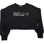 Just Cavalli Felpa Chiusa Girocollo Tinta Unita Modello Crop per Bambina JGP26174FE NERO JUST CAVALLI 