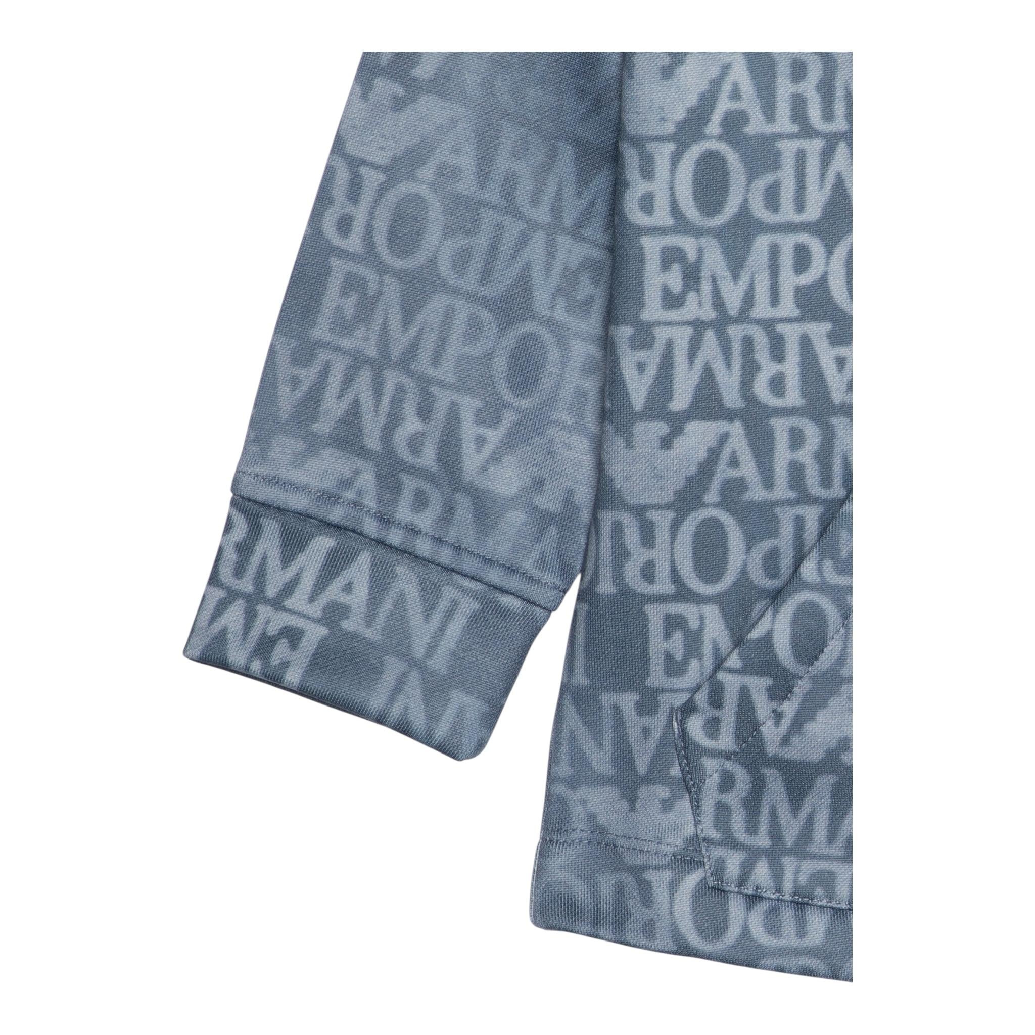 Emporio Armani Felpa Chiusa Girocoll Tinta Unita con Log per Bambino 3D4MJD BLU EMPORIO ARMANI 