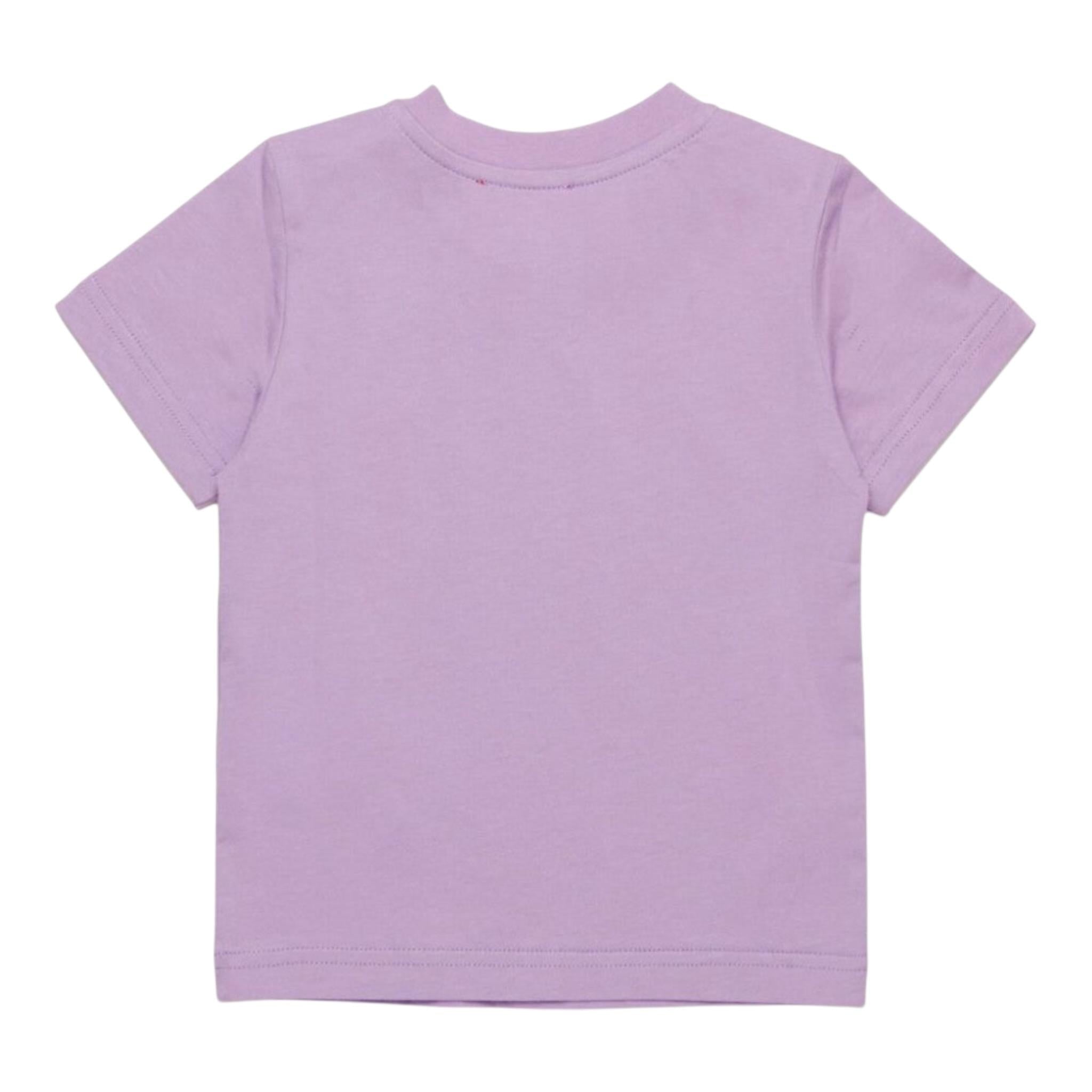 Diesel T-Shirt Girocollo tinta unita con Stampa Lilla per Bambina K00635JX LILLA DIESEL 