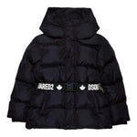 DSQUARED2 giubbino tinta unita con zip e cappuccio Nero per Bambina DQ2439 NERO DSQUARED2 