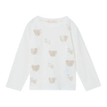 LIU JO shirt girocollo tinta unita con stampa brillantinata Panna per Neonata KF4065XX PANNA LIU JO 