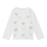 LIU JO shirt girocollo tinta unita con stampa brillantinata Panna per Neonata KF4065XX PANNA LIU JO 