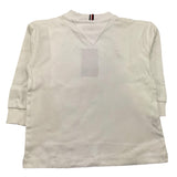 TOMMY HILFIGER shirt girocollo tinta unita con stampa logo Bianco per Bambino KB0KB09286 BIANCO TOMMY HILFIGER 