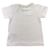 Emc T-Shirt Rundhals Einfarbig mit Kontrastdruck Weiß für Neugeborene