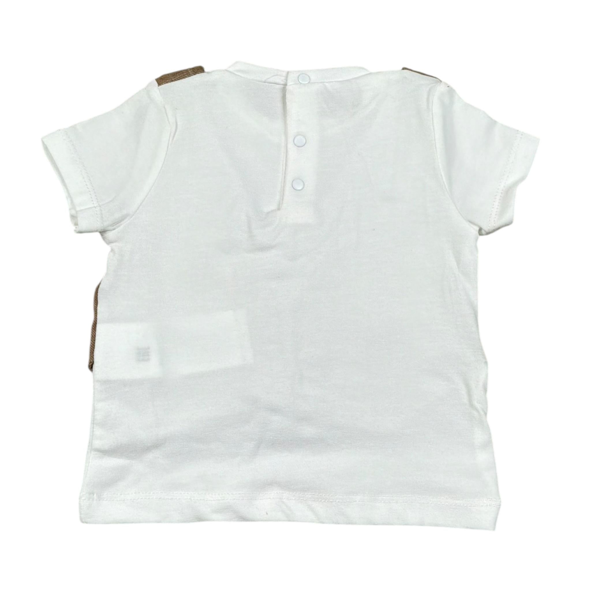 Le Bebe' T-Shirt Tinta Unita con Gilet Incorporato per Neonato LBB3553 BIANCO LE BEBE' 