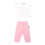 John Richmond Completo 2 Pezzi T-Shirt-Leggins Bicolore per Neonata RIP25008CJ BIANCO/ROSA JOHN RICHMOND 