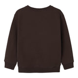 NAME.IT felpa chiusa girocollo tinta unita con stampa in contrasto Marrone per Bambino 13236357 MARRONE NAME.IT 