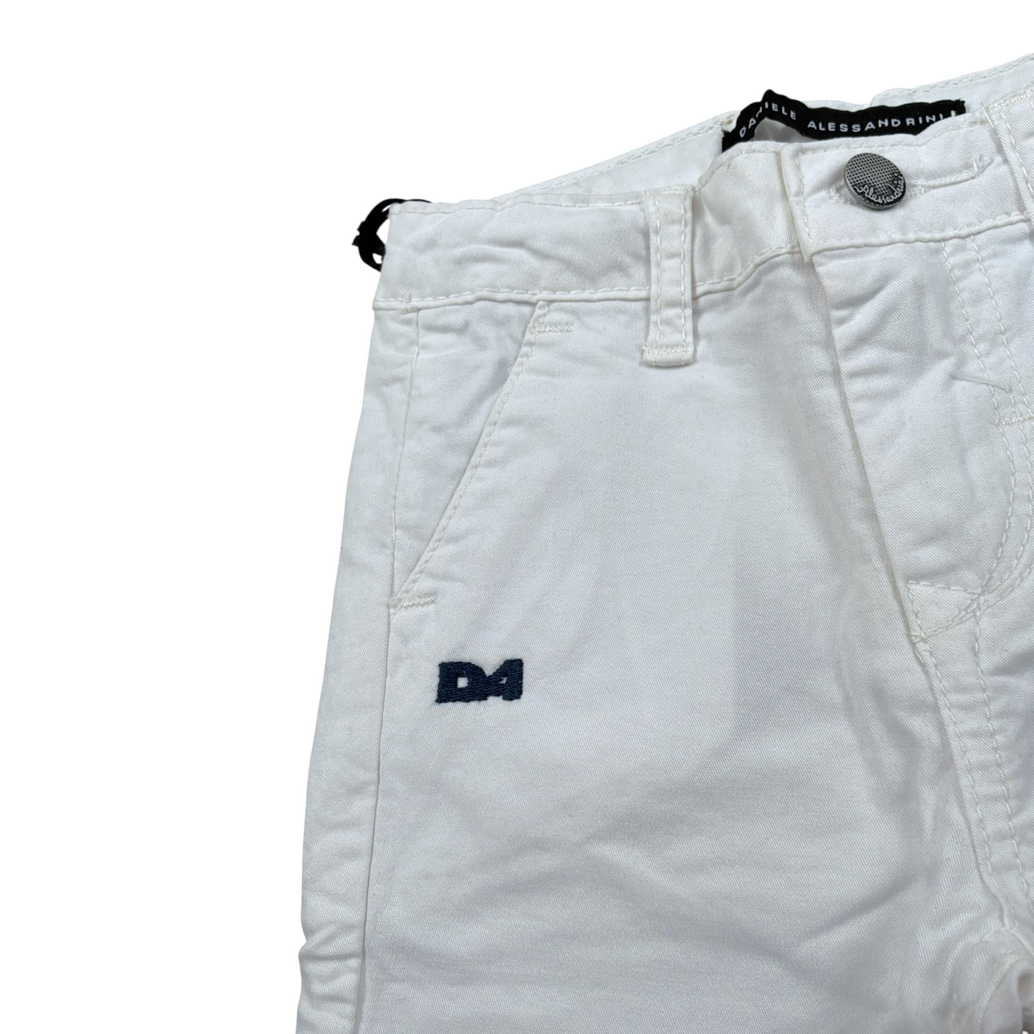 Daniele Alessandrini Bemruda tinta unita con Girovita Regolabile Bianco per Neonato 129P0834 BIANCO DANIELE ALESSANDRINI 