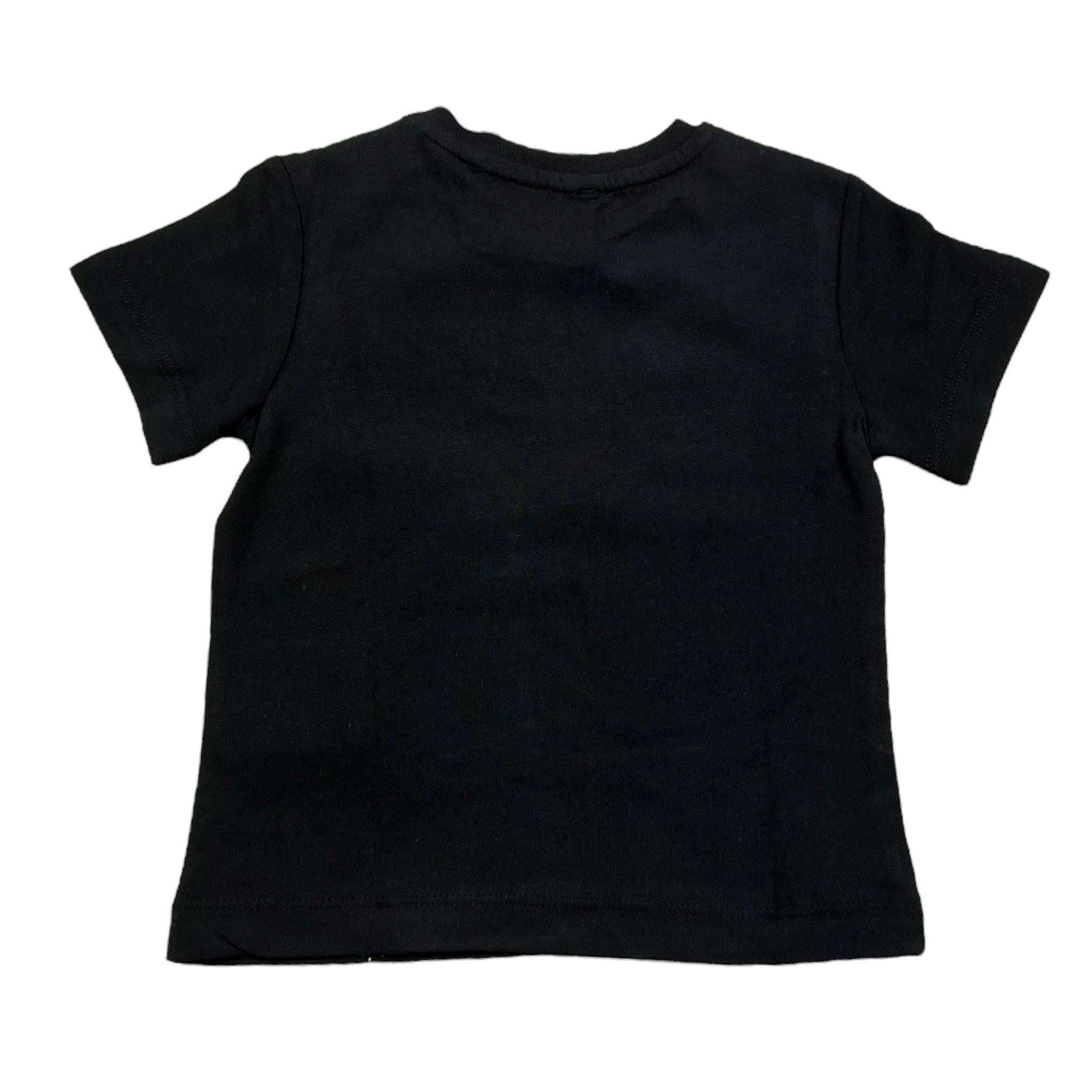 Iceberg T-Shirt Girocollo Tinta Unita con Stampe In Contrasto per Neonato TSICE5123BX NERO ICEBERG 
