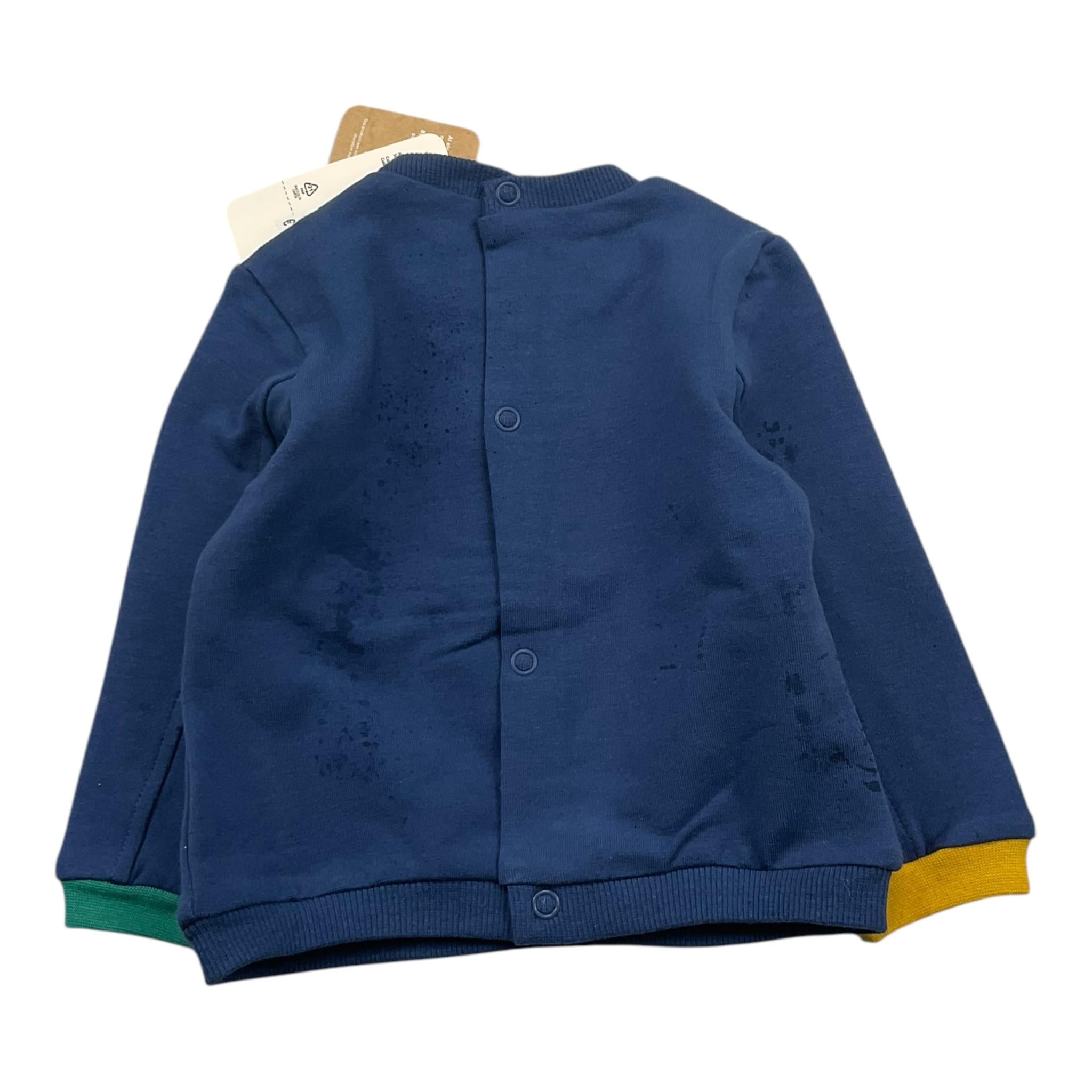 MAYORAL felpa girocollo tinta unita con stampa Blu per Neonato 2455 BLU MAYORAL 