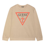 GUESS felpa tinta unita girocollo con stampa Beige per Bambino N73Q10KAUG0J BEIGE GUESS 