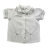 Colibri Complete Shirt-Coulotte Zweifarbig Weiß Für Baby Mädchen
