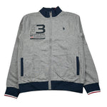 U.S. Polo Assn Felpa con Zip tinta unita con Profili In Contrasto Grigio per Bambino 58752602 GRIGIO U.S. POLO ASSN 