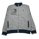 U.S. Polo Assn Felpa con Zip tinta unita con Profili In Contrasto Grigio per Bambino 58752602 GRIGIO U.S. POLO ASSN 
