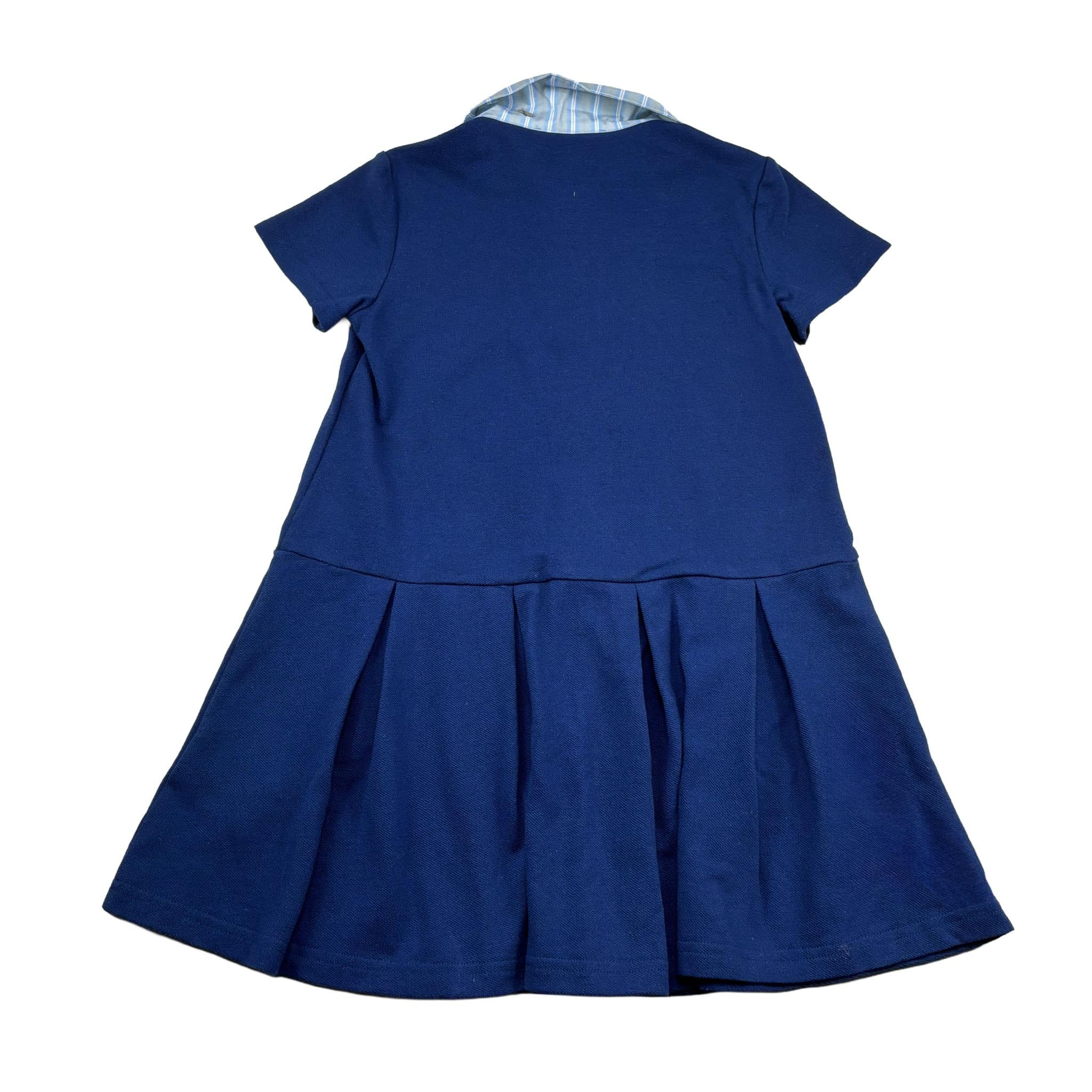 Trussardi Abit Mezza Manica Tinta Unita con Colletto per Bambina TGP26085VE BLU TRUSSARDI 
