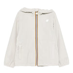 K-Way Giubbino Reversibile con Zip E Cappuccio per Bambina K61313WX BIANCO/BEIGE K-WAY 