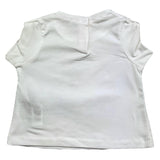 Liu Jo Einfarbiges T-Shirt mit Rundhalsausschnitt und weißem Aufdruck für Baby-Mädchen