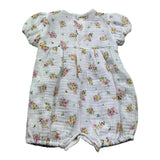 Le Bebe Pagliaccetto Mezza Manica Tinta Unita Fantasia Floreale per Neonata LBG6237 BIANCO LE BEBE 