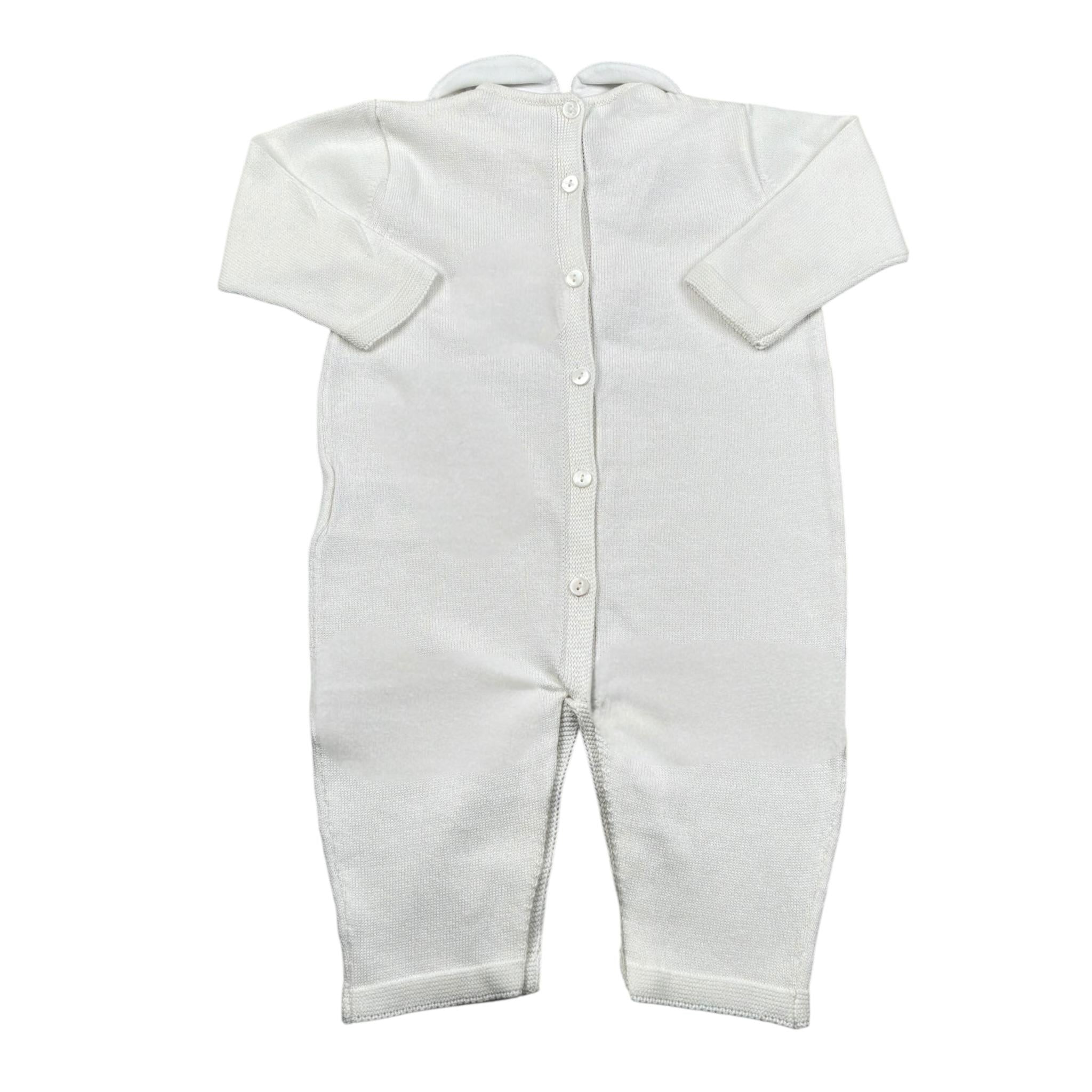 Le Coconne Tutina Tinta Unita con Ricami per Neonata LCN2124 PANNA LE COCONNE 