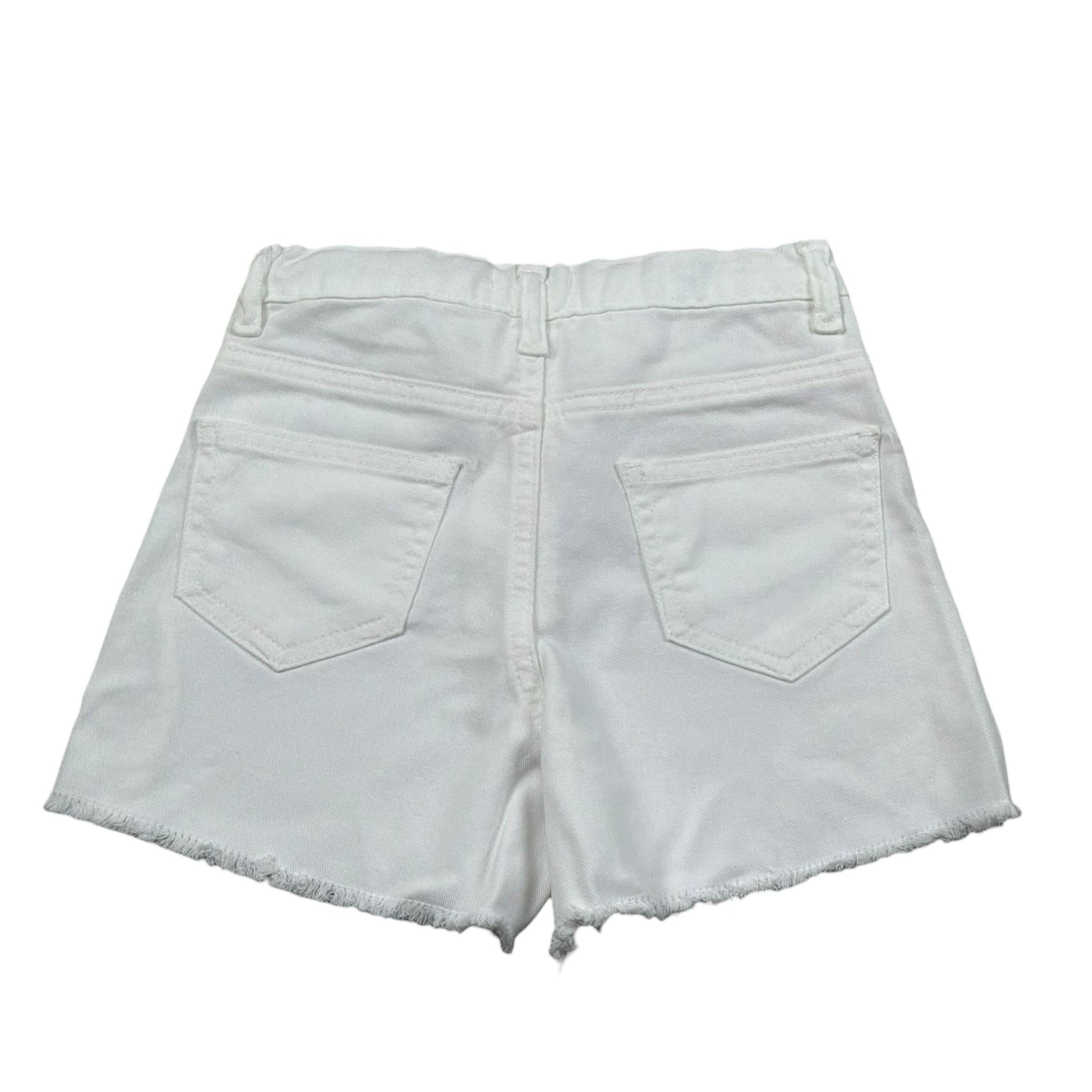 M+E' Short In Denim tinta unita con Girovita Regolabile Bianco per Neonata UE1704X BIANCO M+E' 