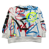 Diadora Felpa Chiusa Girocollo tinta unita con Stampe Bianco per Bambino S4DIBBSW068 BIANCO DIADORA 