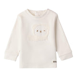 MINI BANDA shirt girocollo tinta unita con stampa Bianco per Neonata 3A614 BIANCO MINI BANDA 