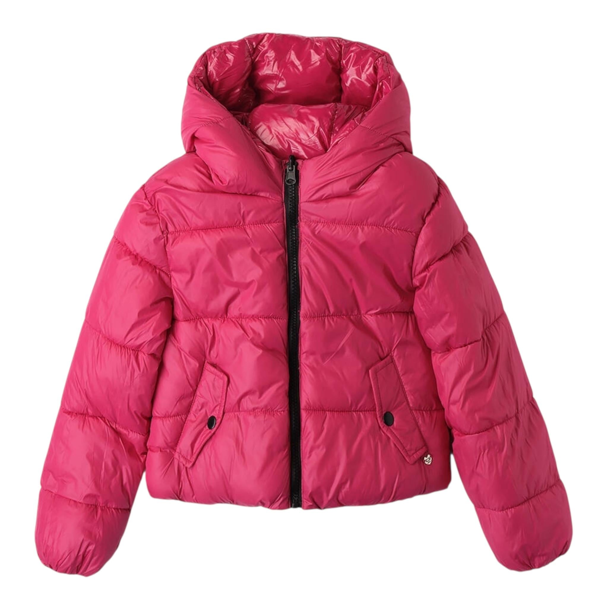 SARABANDA giubbino tinta unita con cappuccio reversibile Fuxia per Bambina 0A623X FUXIA SARABANDA 