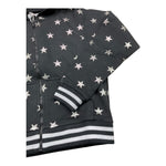 MONNALISA felpa cn zip e cappuccio tinta unita con stampe stelle Nero per Bambina 660802 NERO MONNALISA 