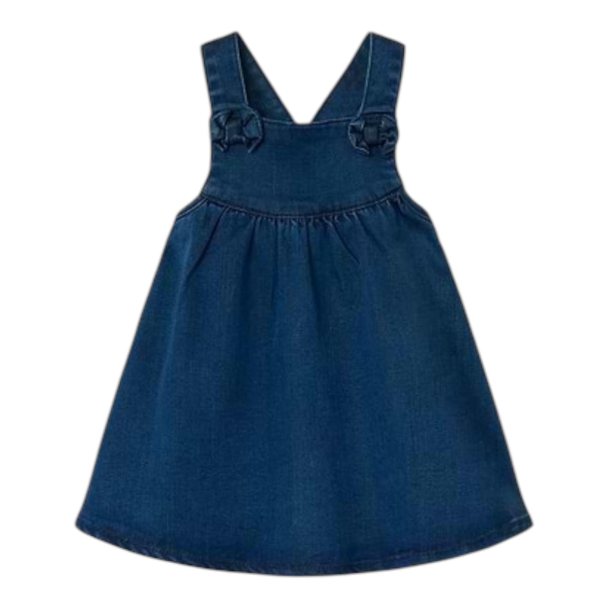 NAME.IT abito in denim tinta unita Blu per Neonata 13238688 BLU NAME.IT 