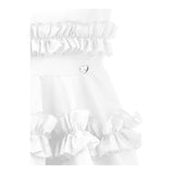 Monnalisa Abito Tinta Unita Giromanica per Bambina 11E910 BIANCO MONNALISA 