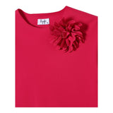 Il Gufo Abito Tinta Unita con Applicazione per Bambina P25VM783N0074 FUXIA IL GUFO 