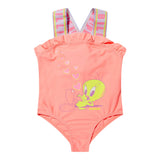 Billieblush Titty Print Solid One Piece Badeanzug Lachs für Mädchen