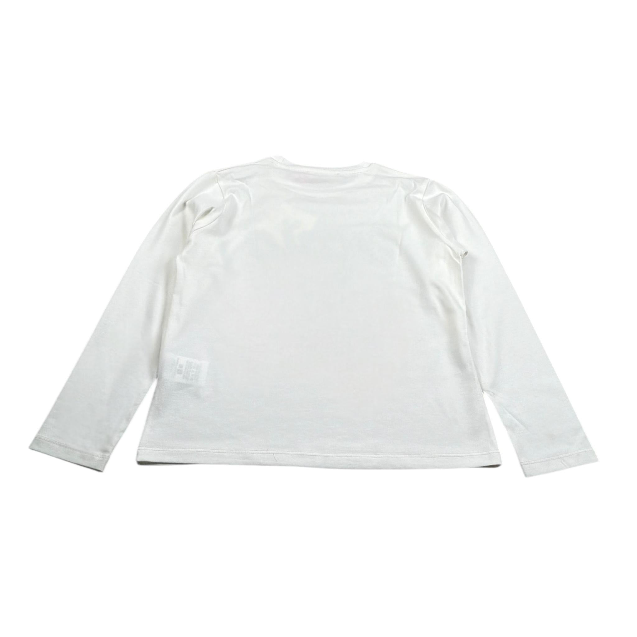 Vicolo Shirt Girocollo Tinta Unita con Brillantini per Bambina 3141M00077 BIANCO VICOLO 
