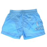 CP Company – Einfarbiger Badeanzug mit blauem Logo-Print für Jungen