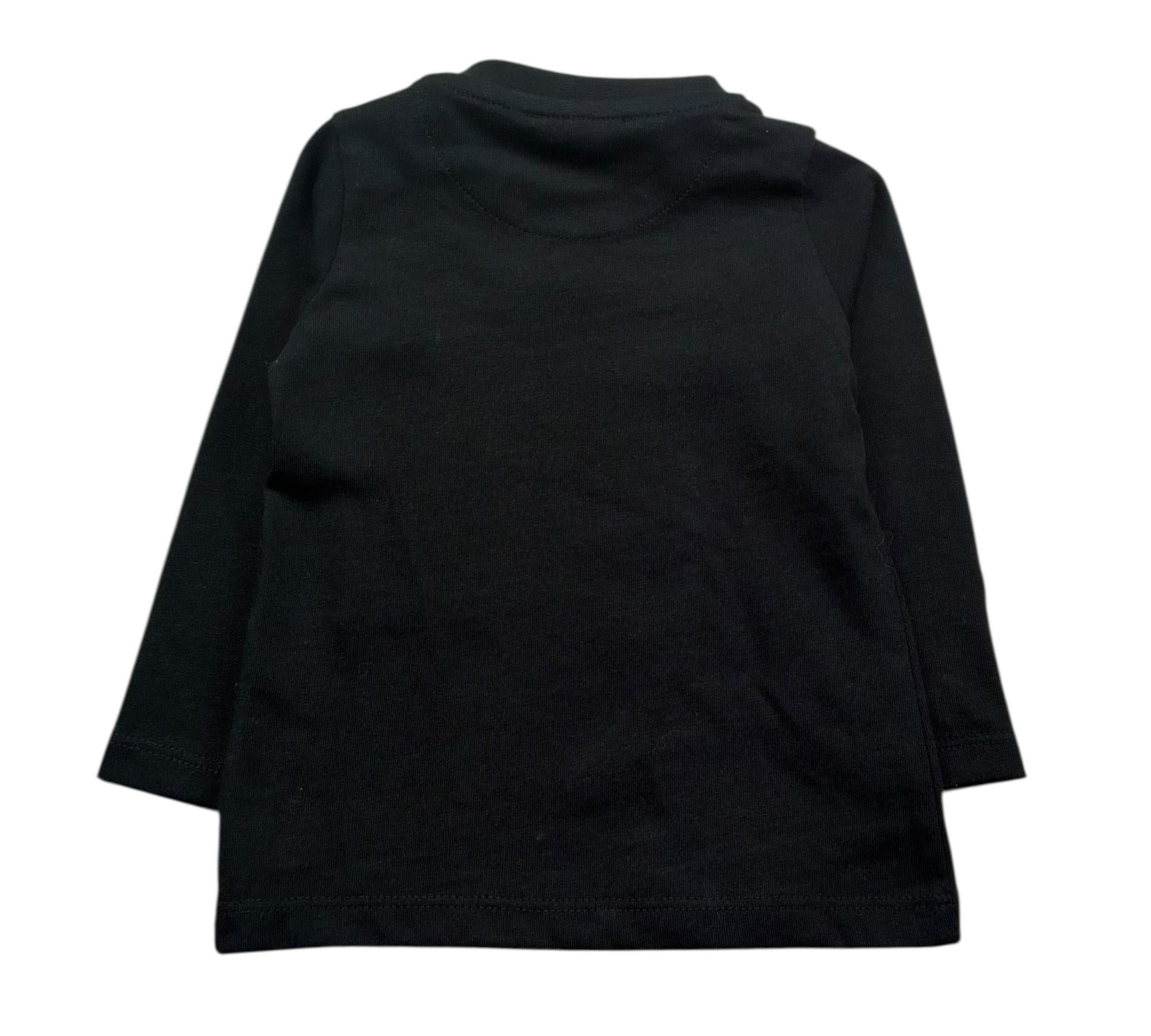 John Richmond Shirt Girocollo Tinta Unita con Logo per Neonata RIP26048TS NERO JOHN RICHMOND 