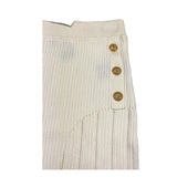 Balmain Schlichter Rock mit Kontrastknöpfen Creme für Mädchen