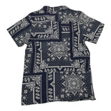 Tooco Blaues Hemd mit halblangen Ärmeln und Fantasie-Print für Jungen