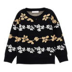 MONNALISA maglia girocollo tinta unita cn ricami in contrasto Nero per Bambina 19B619 NERO MONNALISA 