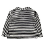 Barcellino Weiß/Blau gestreifte Jacke für Neugeborene