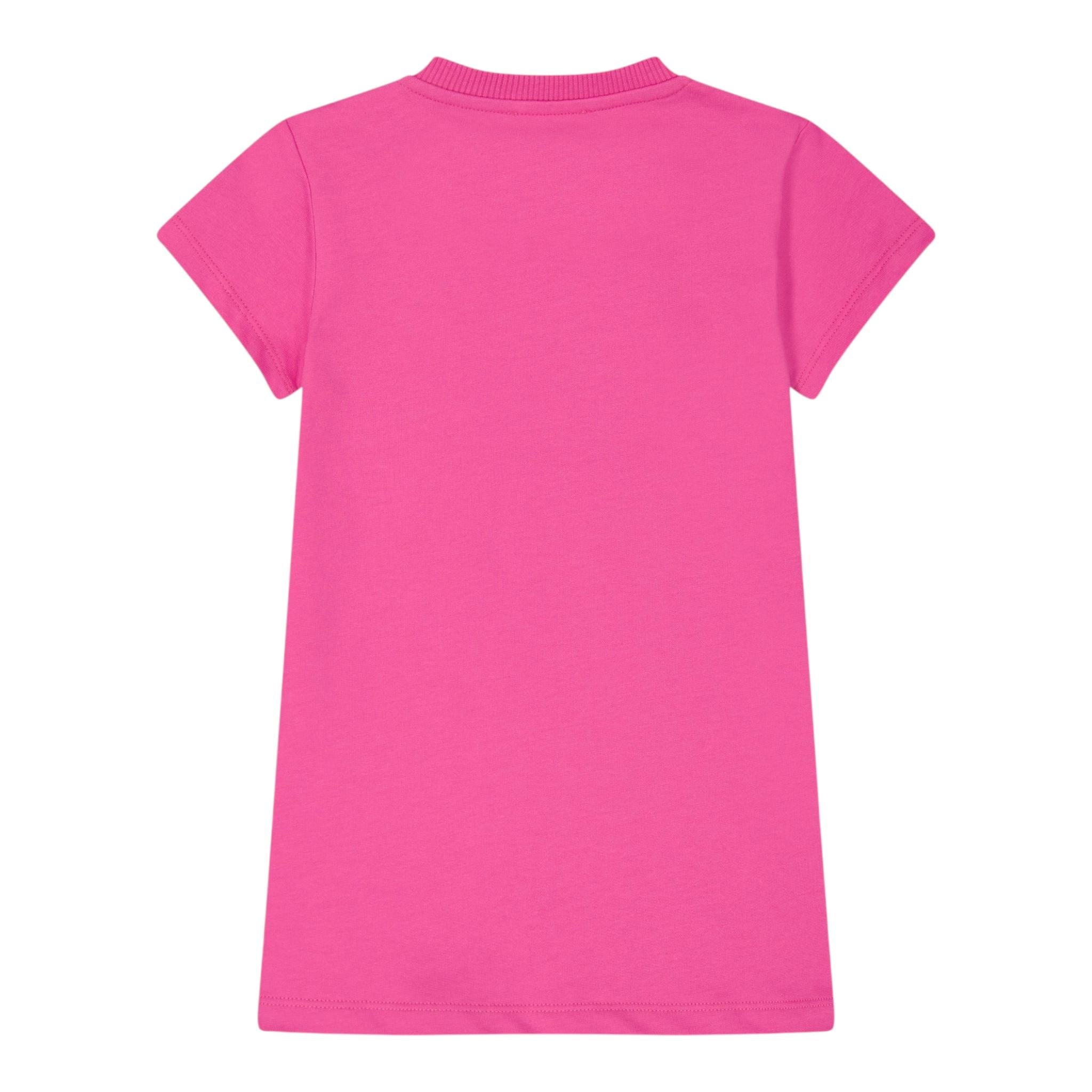 Moschino Abito Girocollo Tinta Unita con Stampa per Neonata MDV0C9XXXX FUXIA MOSCHINO 