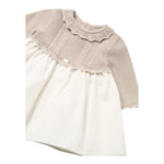 MAYORAL abito bicolore con fantasia pois Bianco/fango per Neonata 2883 BIANCO/FANGO MAYORAL 