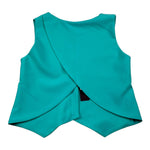 Naice Gilet Tinta Unita con Bottoni per Bambina 27139 VERDE ACQUA NAICE 