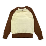 TRUSSARDI maglia girocollo tinta unita con maniche in contrasto Panna per Bambino TBA25030MA PANNA TRUSSARDI 