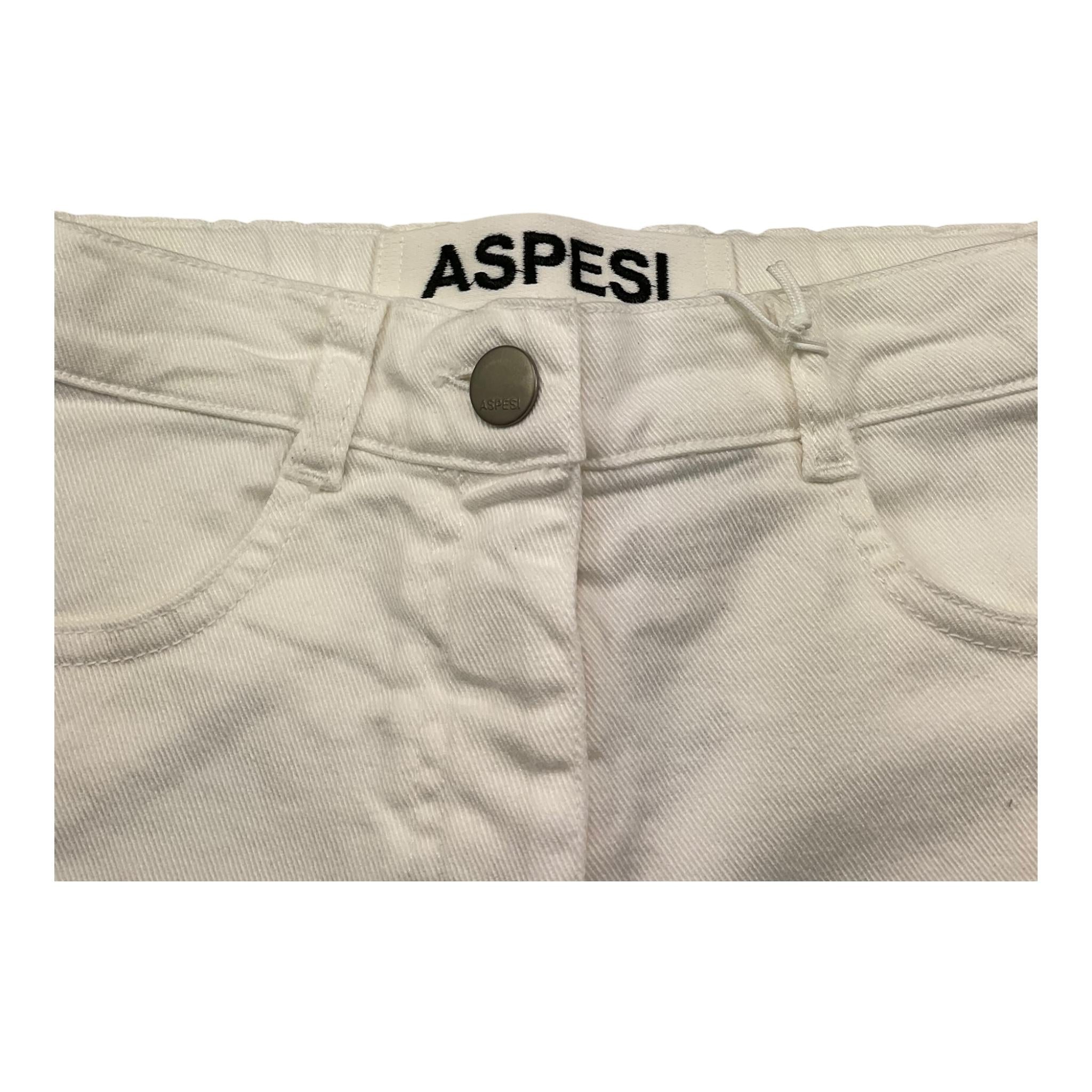 Aspesi Bermuda Tinta Unita con Girovita Reglabile per Bambino S25022PSC6060 BIANCO ASPESI 