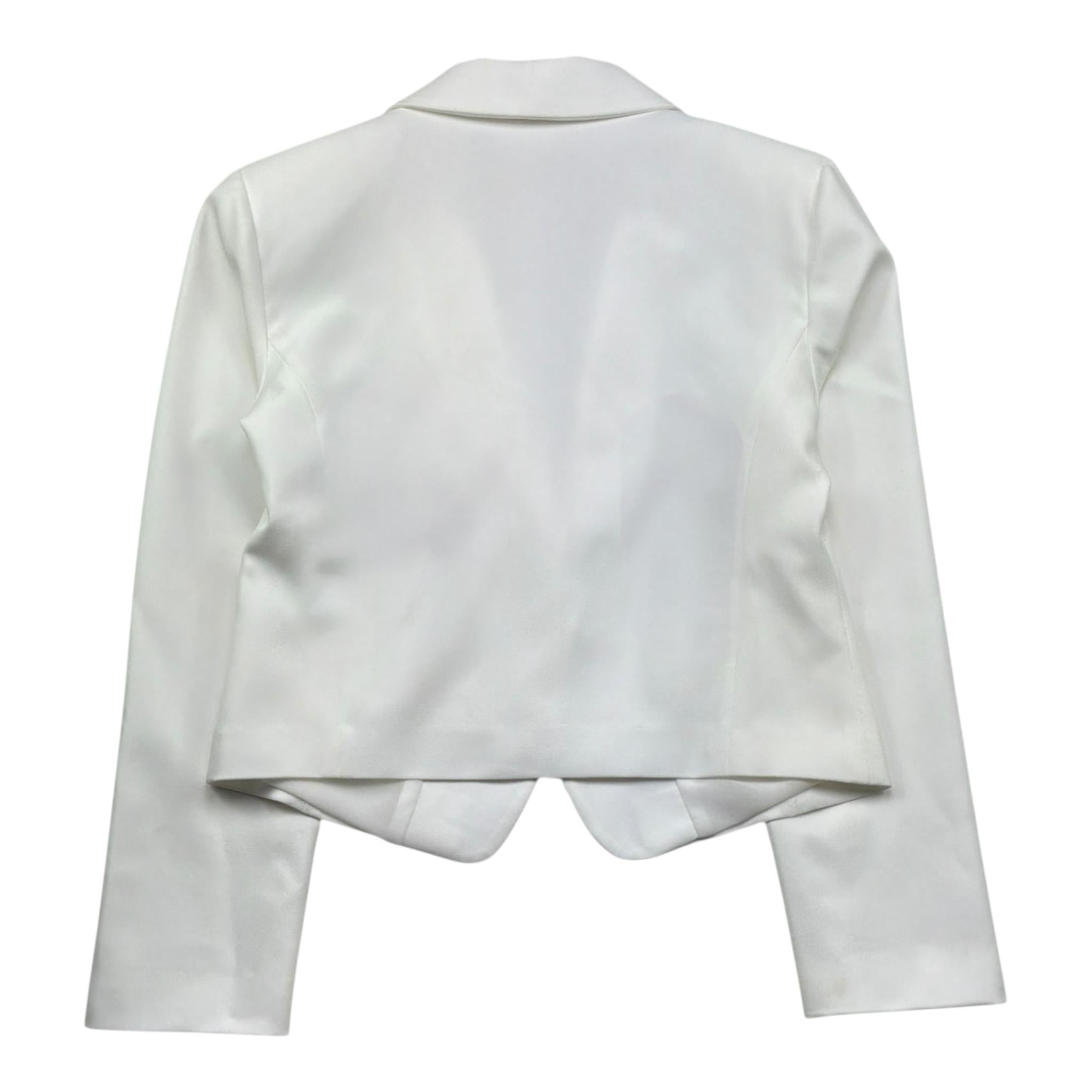 Patrizia Pepe Giacca Tinta Unita Modello Crop per Bambina 7S0277 BIANCO PATRIZIA PEPE 