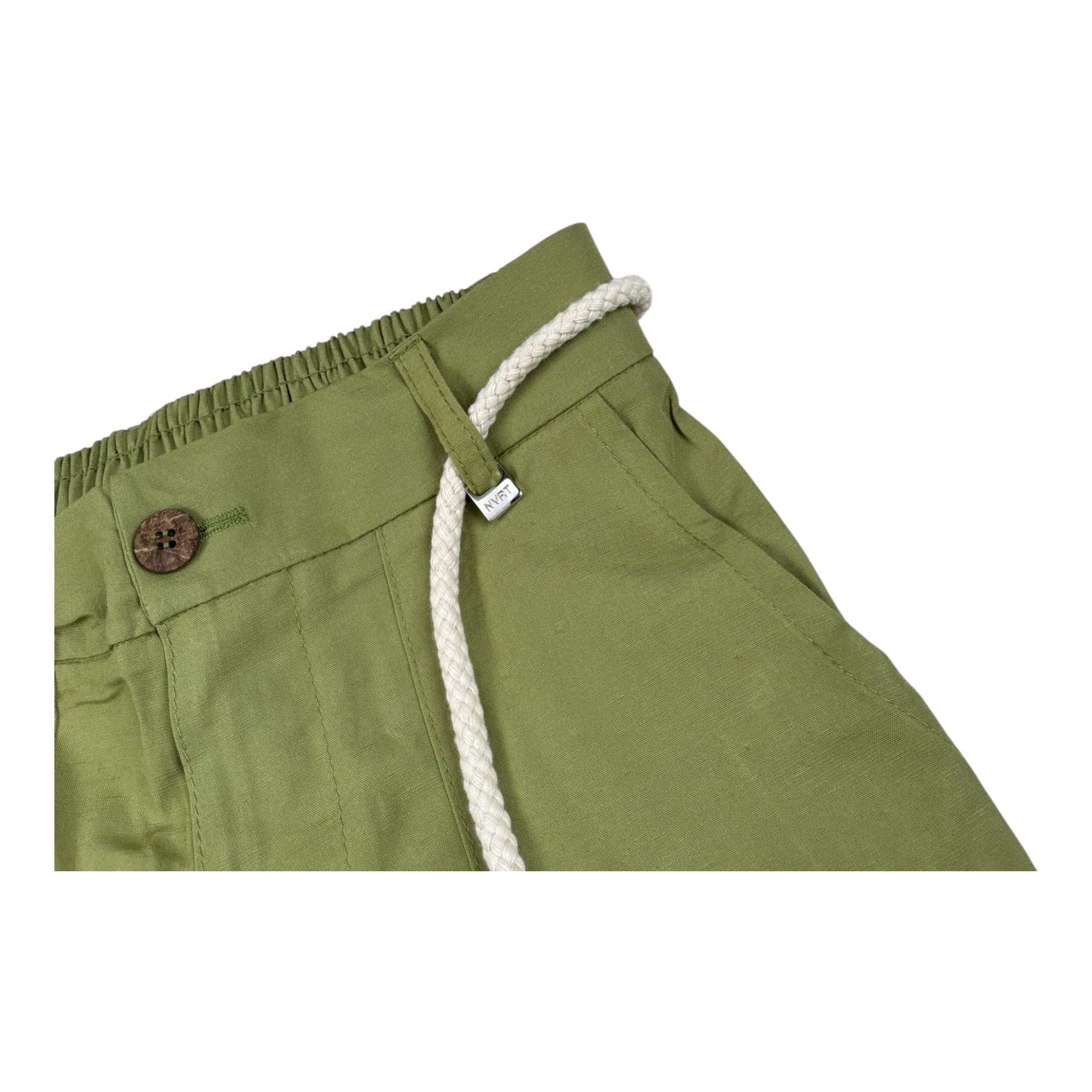 Never Too Bermuda tinta unita con Elastico In Vita Verde per Bambino NT2274R VERDE NEVER TOO 