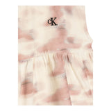 Calvin Klein Abito Tinta Unita con Logo E Fantasia per Neonata IN0IN00076 BEIGE CALVIN KLEIN 
