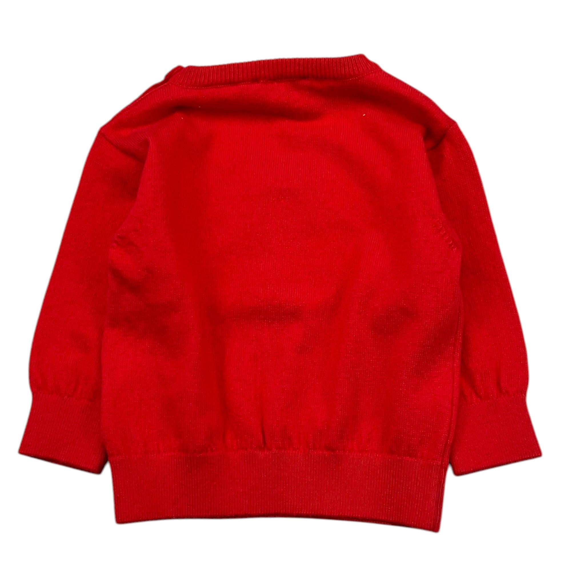 MOSCHINO maglia girocollo tinta unita con logo Rosso per Neonato M7W00J ROSSO MOSCHINO 