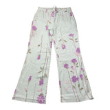 Dixie Palazzo Hose einfarbig mit Blumendruck und verstellbarer Taille hellblau für Mädchen