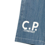 C.P. Company Bermuda tinta unita In Denim Blu per Bambino CUQ00AXX BLU C.P. COMPANY 